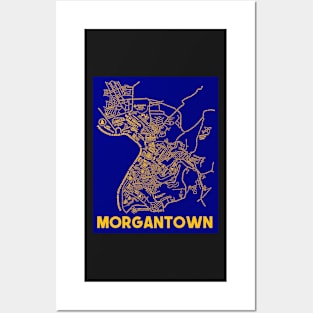 Morgantown Map Posters and Art